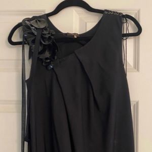 Vera Wang Womens Mini Silk Sheath Dress Black Size 2 EU 36 XS